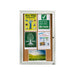 Quartet enclosed board cork 600x900mm 1 door-Officecentre