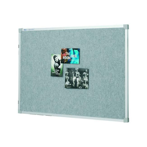 Quartet penrite bulletin board fabric 1200x1800mm silver-Officecentre