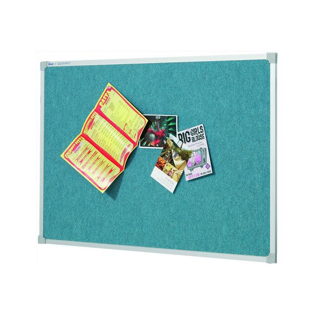 Quartet penrite bulletin board fabric 600x900mm wedgewood-Officecentre