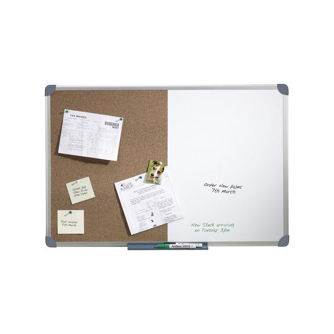 Quartet penrite combo board aluminium frame 900x1200mm s/l-Officecentre