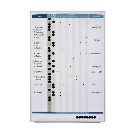 Quartet planner board matrix in/out 580x865mm-Officecentre