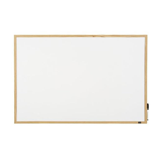 Quartet whiteboard pine frame 450x600mm-Officecentre