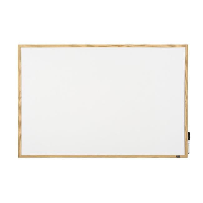 Quartet whiteboard pine frame 600x900mm-Officecentre