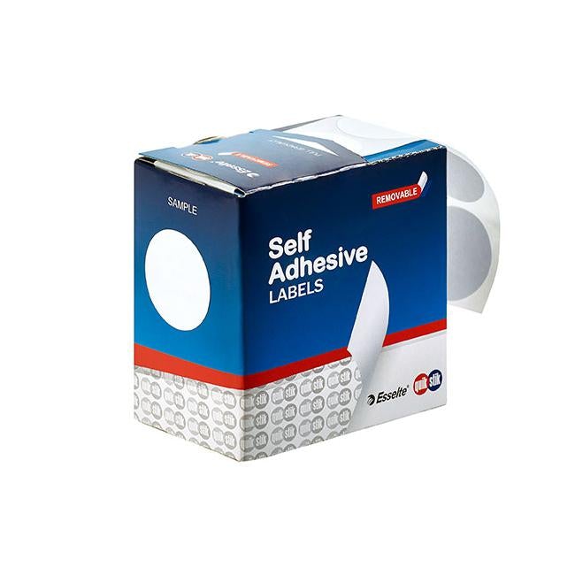 Quikstik label dispenser circle 32mm white 350 labels-Officecentre