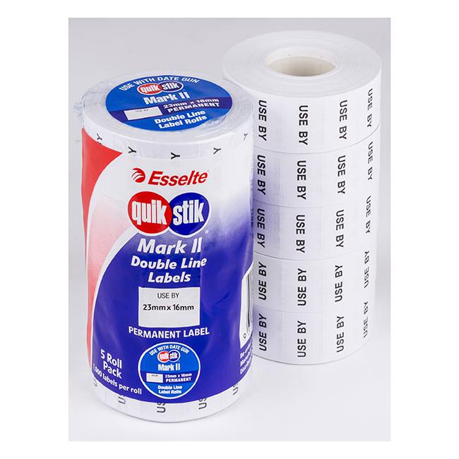 Quikstik mark ii date gun labels use by perm 1000/lpr-Officecentre