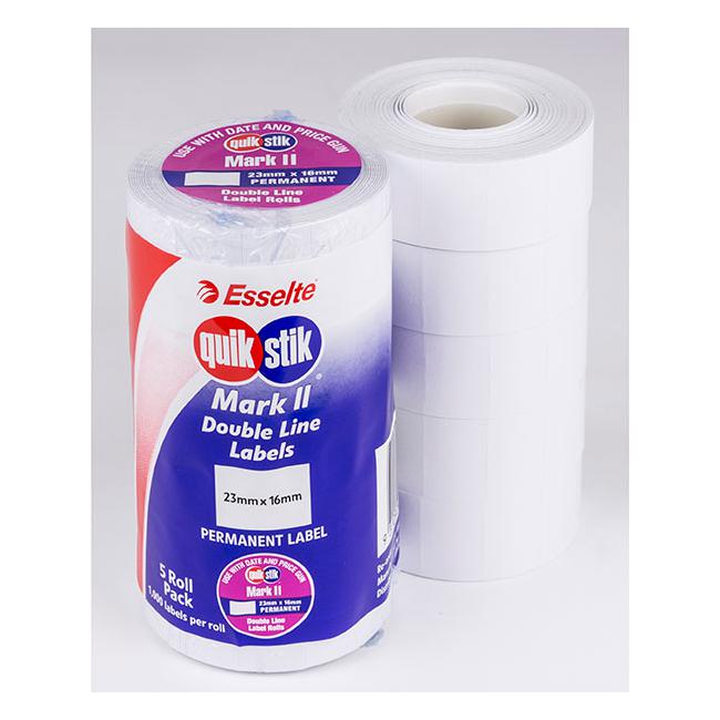 Quikstik price gun labels mark ii white permanent-Officecentre