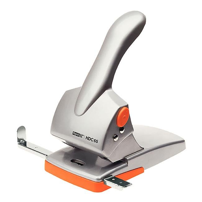 Rapid punch 2h 65 sheet hdc65 silver/orange-Officecentre