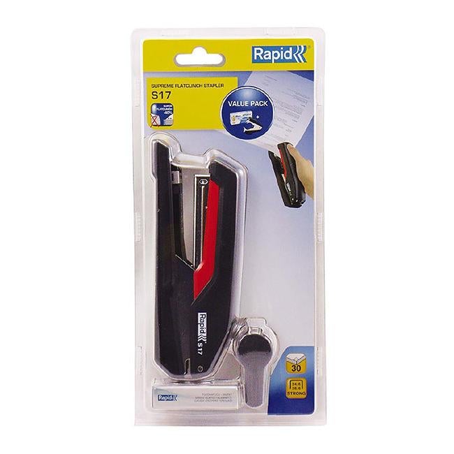 Rapid stapler f/strip s17 black/red c/s v/pk-Officecentre