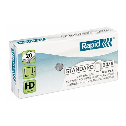 Rapid staples 23/6mm bx1000-Officecentre
