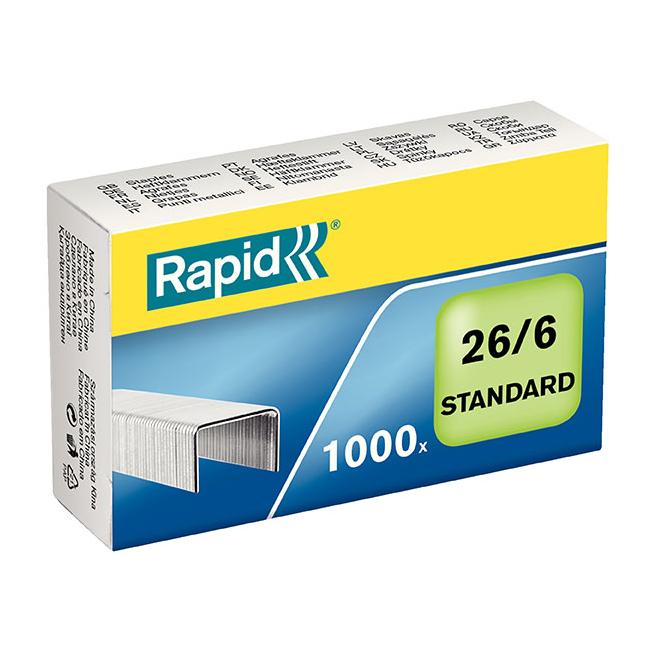 Rapid staples 26/6mm bx1000-Officecentre
