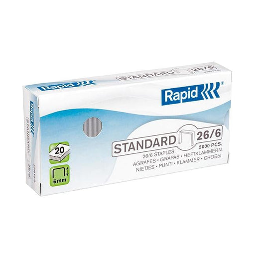 Rapid staples 26/6mm bx5000-Officecentre