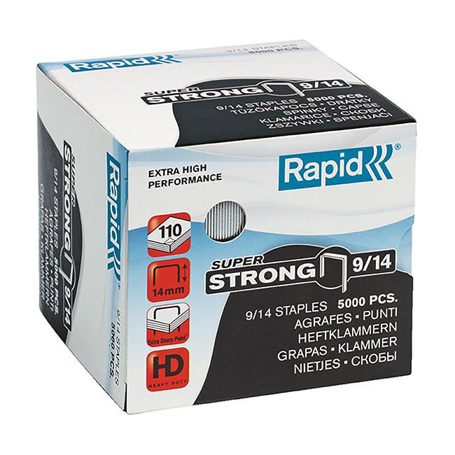 Rapid staples 9/14mm bx5000 s/strong-Officecentre