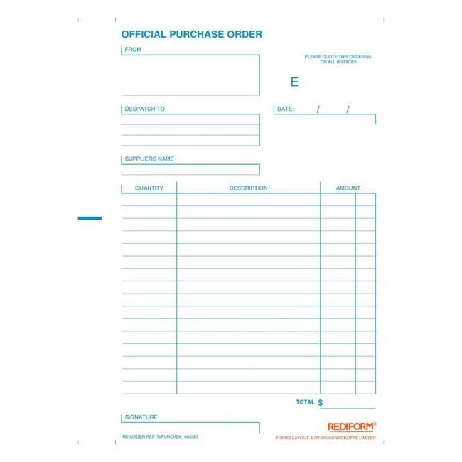 Rediform Book Purchase Order R/Purchbook Duplicate 50 Leaf-Officecentre