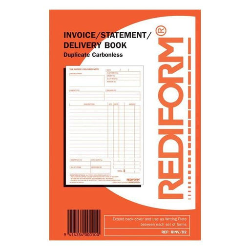 Rediform Book R/Inv/D2 Invoice Statement Delivery Duplicate 50 Leaf-Officecentre