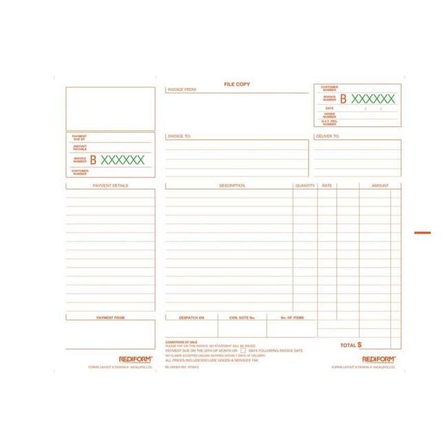 Rediform Book Rtinv/2 Invoice Statement Duplicate 50 Leaf-Officecentre