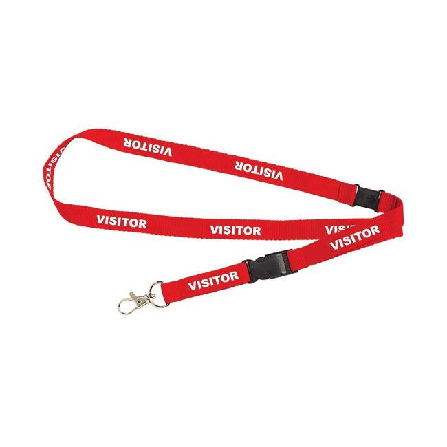 Rexel id pre-printed visitor lanyard 5pk-Officecentre