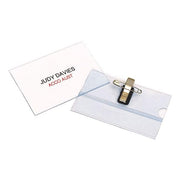 Rexel id recycled convention card holder with pin bx50-Officecentre