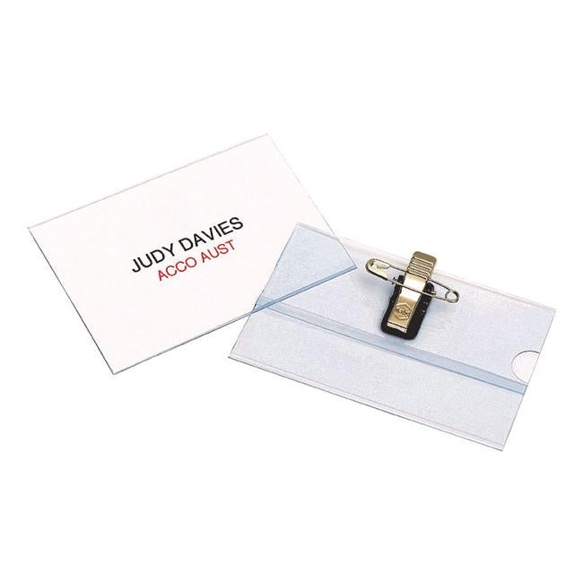 Rexel id recycled convention card holder with pin bx50-Officecentre