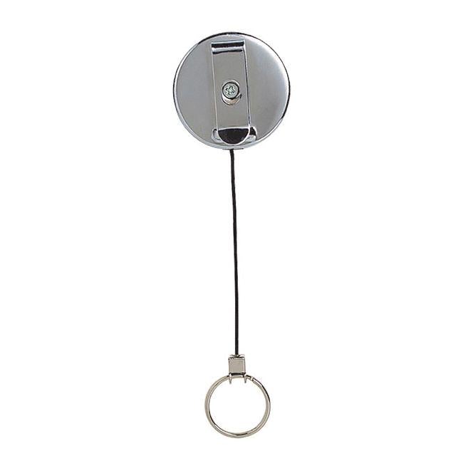 Rexel id retractable metal key holder nylon cord-Officecentre