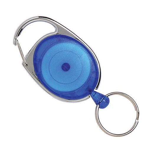 Rexel id retractable snap lock key holders blue-Officecentre