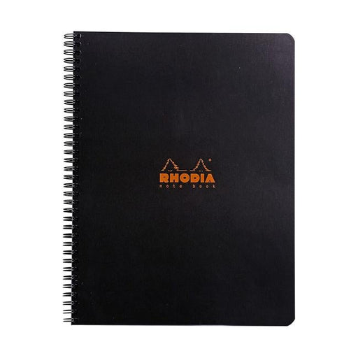 Rhodia Classic Notebook Spiral A4+ Lined Black-Officecentre