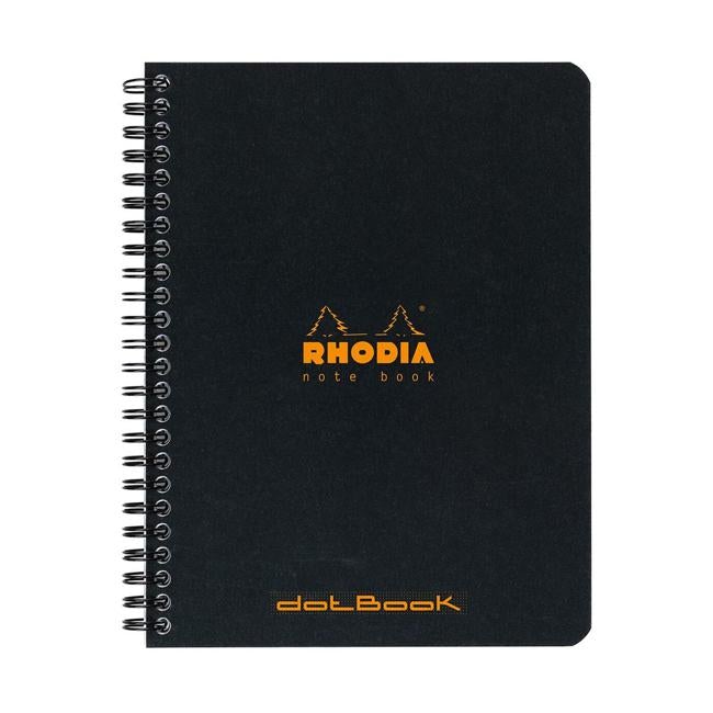 Rhodia Classic Notebook Spiral A5+ Lined Black-Officecentre
