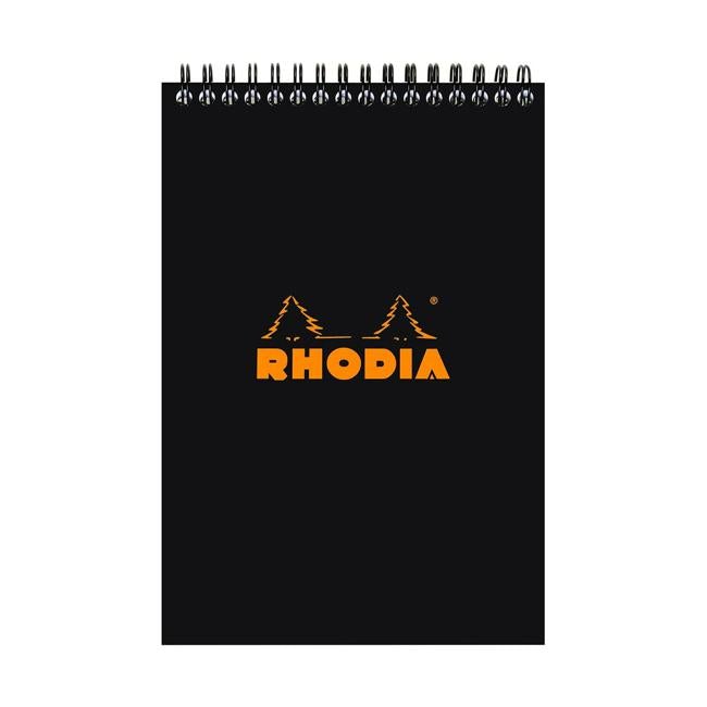 Rhodia Classic Notepad Spiral A5 Lined Black-Officecentre