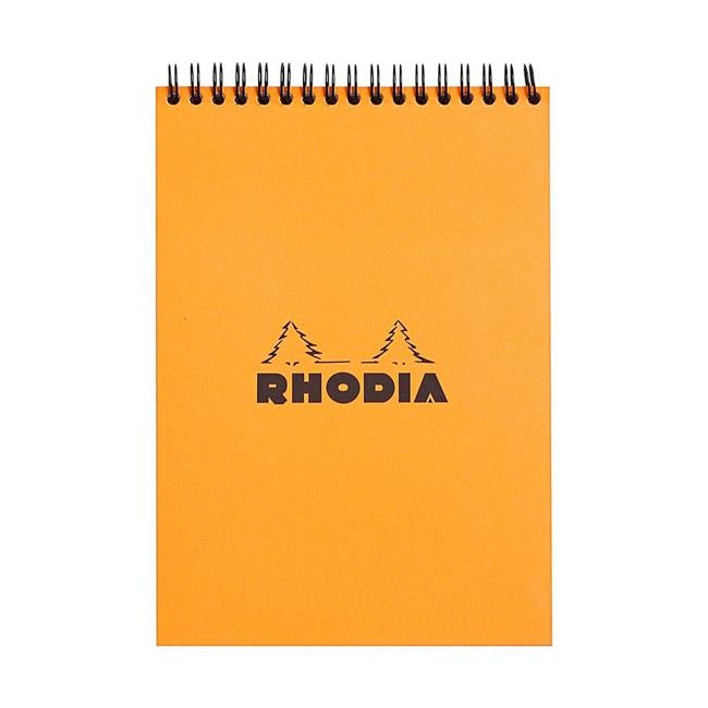Rhodia Classic Notepad Spiral A5 Lined Orange-Officecentre