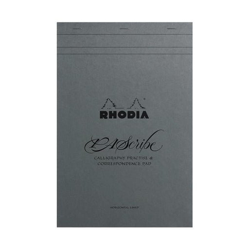 Rhodia PAScribe Calligraphy Maya Grey Pad A4+ Lined-Officecentre