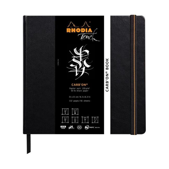Rhodia Touch Carb'on Black Book 210x210mm Blank-Officecentre