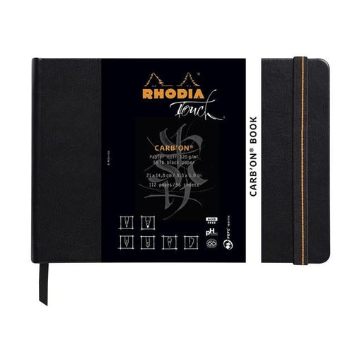 Rhodia Touch Carb'on Black Book A5 Landscape Blank-Officecentre