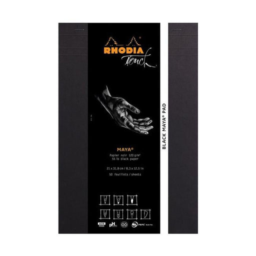Rhodia Touch Maya Black Pad A4+ Blank-Officecentre