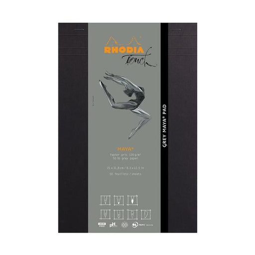 Rhodia Touch Maya Grey Pad A4+ Blank-Officecentre