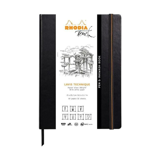 Rhodia Touch Pen and Inkwash Book A4 Portrait Blank-Officecentre