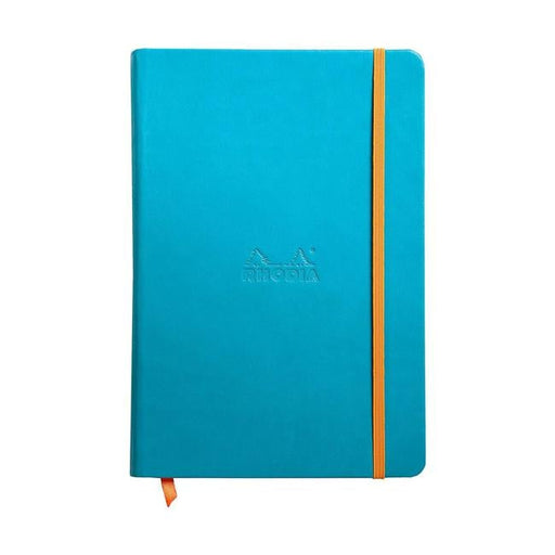 Rhodiarama Hardcover Notebook A5 Blank Turquoise-Officecentre