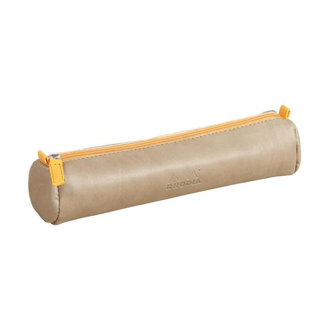 Rhodiarama Pencil Case Round Taupe-Officecentre