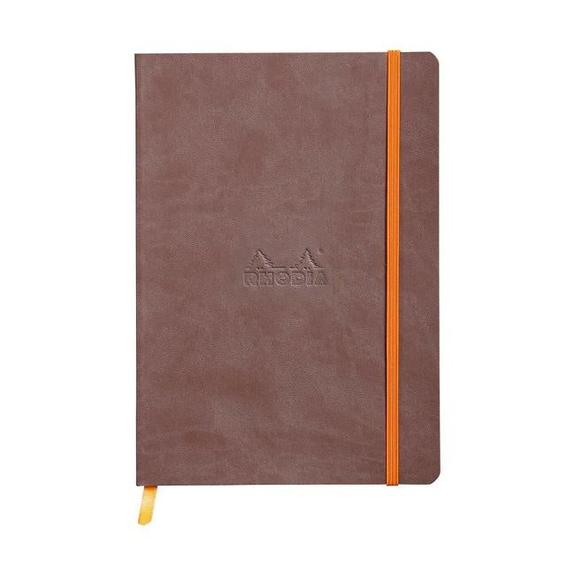 Rhodiarama Softcover Notebook A5 Lined Chocolate-Officecentre