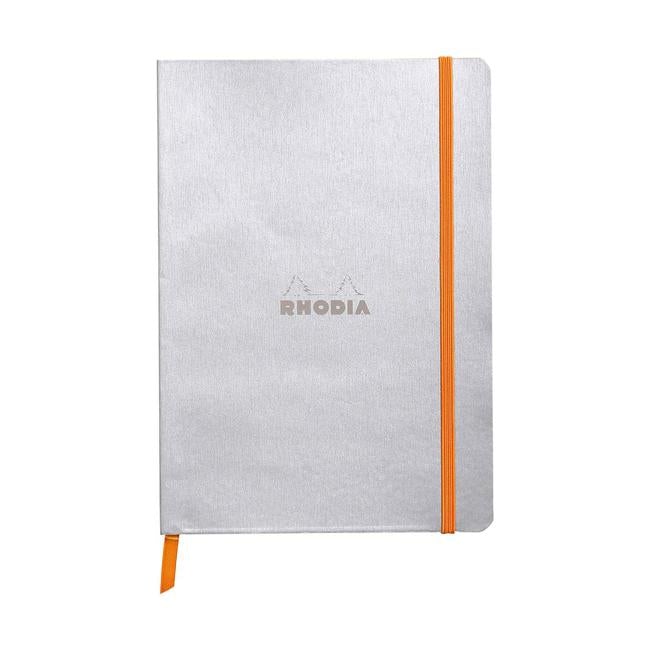 Rhodiarama Softcover Notebook A5 Lined Silver-Officecentre