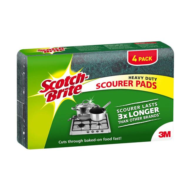 Scotch-Brite Heavy Duty Scouring Pad  Pkt/4-Officecentre
