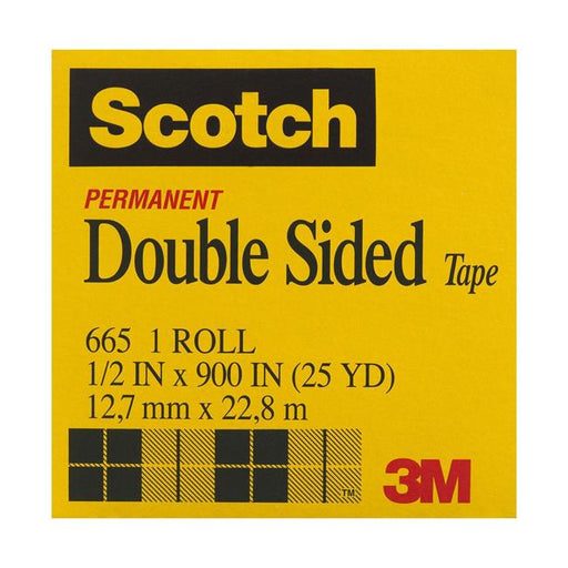 Scotch Double Sided Tape 665 12.7mm x 23m-Officecentre
