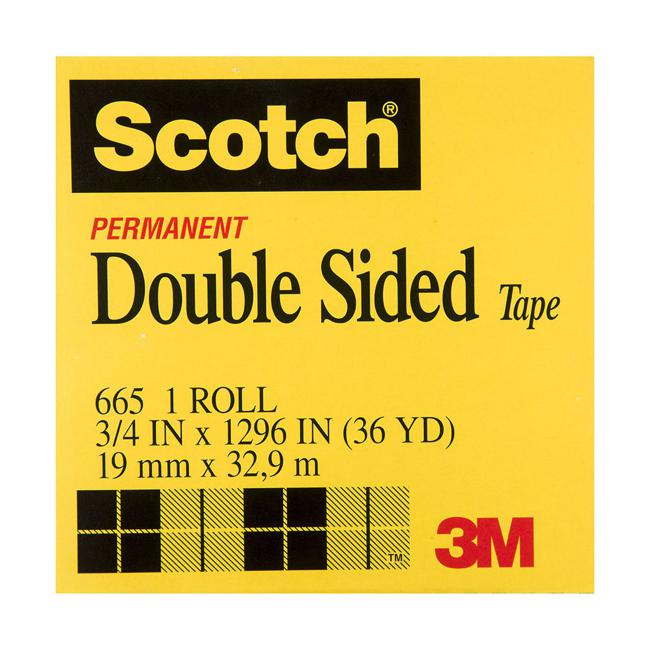 Scotch Double Sided Tape 665 19mm x 33m-Officecentre