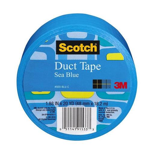 Scotch Duct Tape 920-BLU 48mm x 18.2m Sea Blue-Officecentre