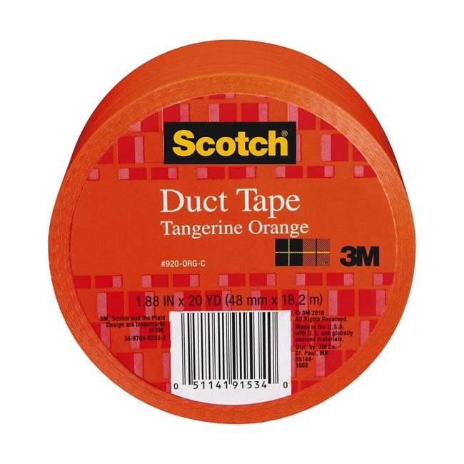 Scotch Duct Tape 920-ORG 48mm x 18.2m Tangerine Orange-Officecentre