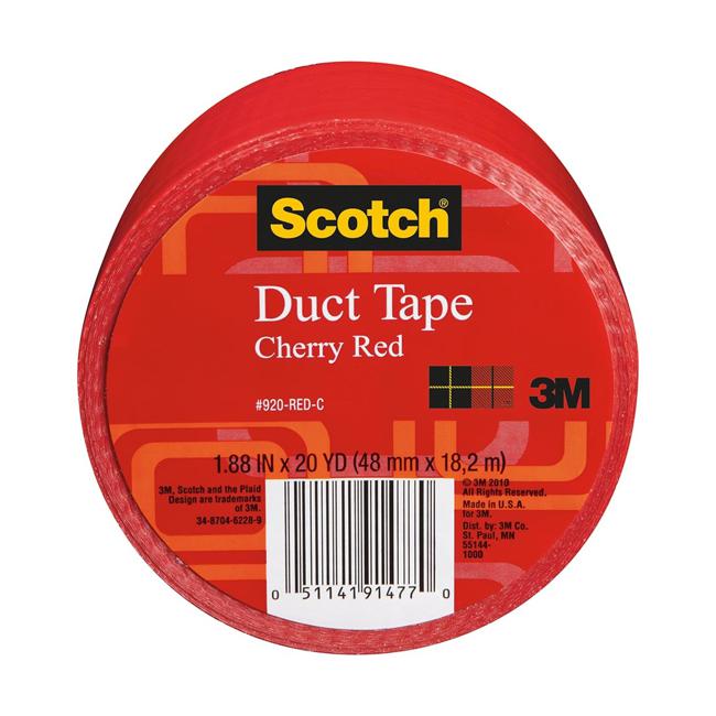 Scotch Duct Tape 920-RED 48mm x 18.2m Cherry Red-Officecentre
