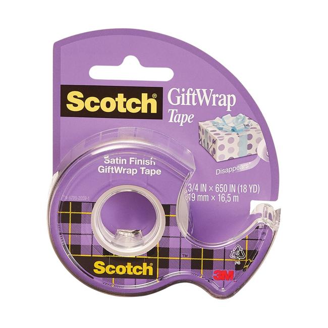 Scotch Gift Wrap Tape 15 19mm x 16.5m on dispenser-Officecentre