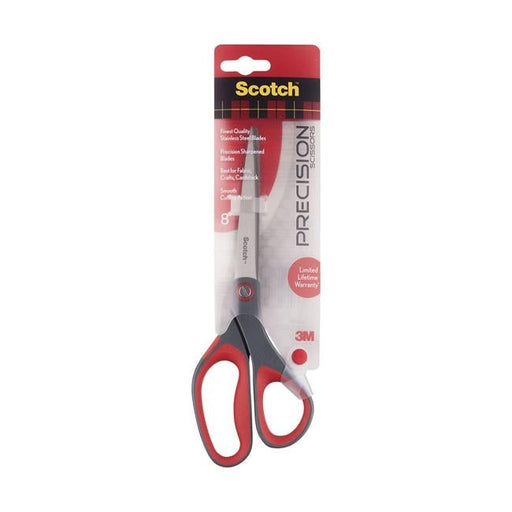 Scotch Precision Scissors 1448  8in Grey/Red-Officecentre