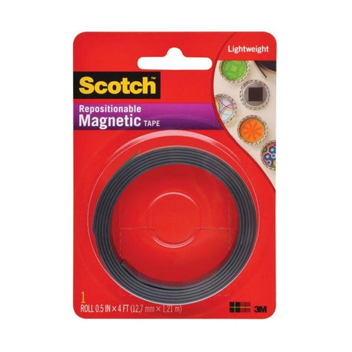 Scotch Repositionable Magnetic Tape MT004.5 12.7mm x 1.22m Black-Officecentre
