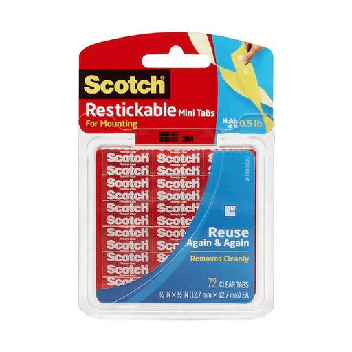 Scotch Restickable Mounting Tabs R103 13x13mm Pkt/72 tabs-Officecentre