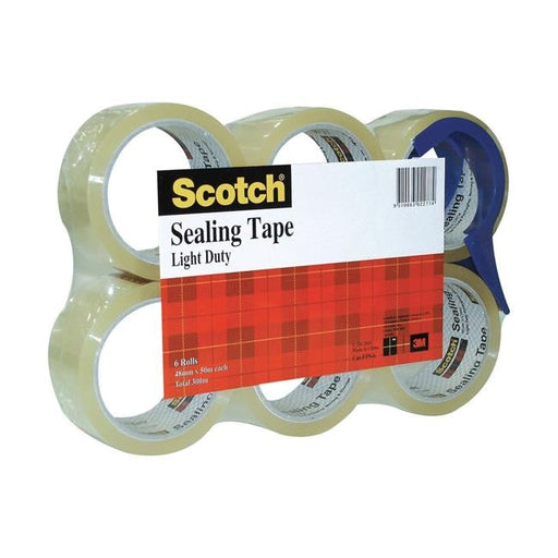 Scotch Sealing Tape FPS-6 48mm x 50m Clear Pk/6 with Dispenser-Officecentre