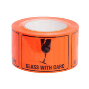 Sellotape 0724 Glass With Care Label 72mmx100mm-Officecentre